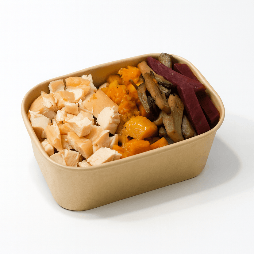 Smoked Chicken Breast, Roasted Pumpkin, Roasted Mushroom, Beetroot