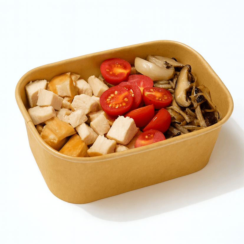 Smoked Chicken Breast, Roasted Mushrooms, & Cherry Tomatoes